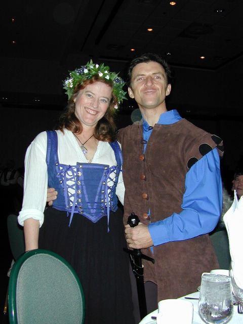 Christopher and a bawdy wench (me!)